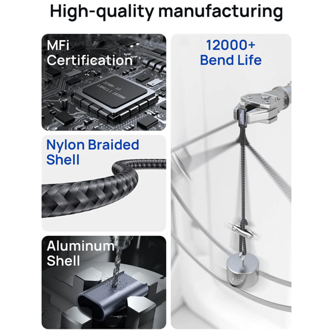 JSAUX Audio Cable Lightning to 3.5mm Female Grey CL0053