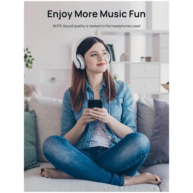 JSAUX Audio Cable Lightning to 3.5mm Female Grey CL0053