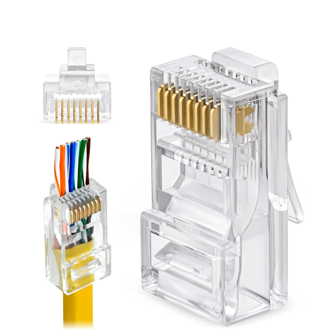 IMEXX RJ45 CAT5e Pass Through Connector 100pcs