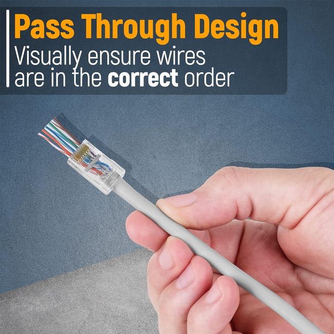 IMEXX RJ45 CAT5e Pass Through Connector 100pcs