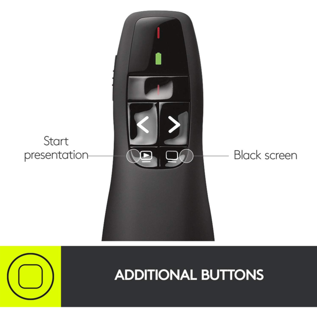 Logitech R400 Wireless Presenter With Laser Pointer