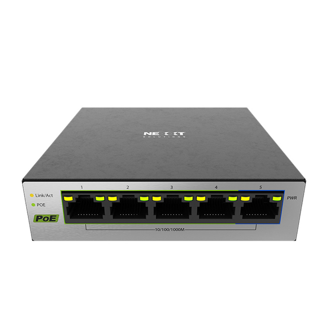 Nexxt Nexxt Vertex501P 5 Port POE+ Gigabit Switch 60W NSW-V501P