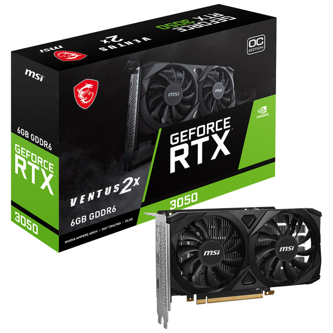 MSI GeForce RTX 3050 VENTUS 2x 6G OC Video Card