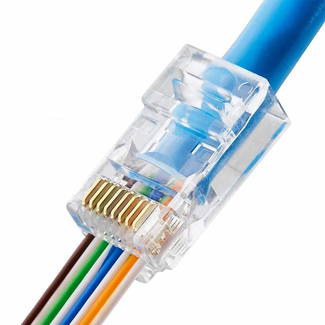 UNNO UNNO Connectors Cat6 RJ45 Pass Through (Pack of 100) - AD3099WT