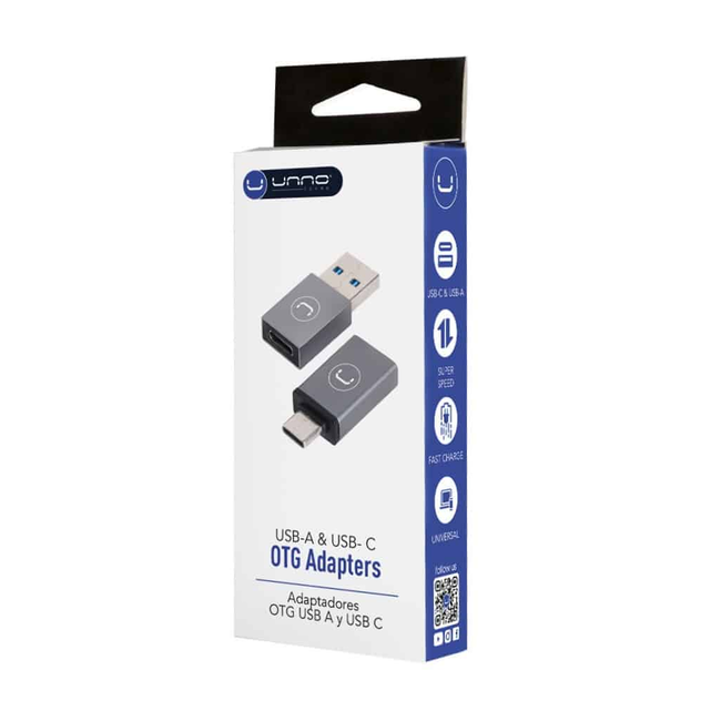 UNNO Adapters OTG USB-A & USB-C - AD4301GY