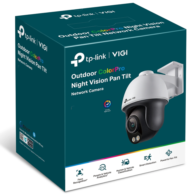 TP-Link VIGI C540S(4mm)(UN) 4MP Outdoor Full Color Vision Pan Tilt Network Camera