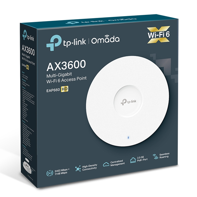 TP-Link EAP660 HD(US) AX3600 Wireless Dual-Band Multi-Gigabit Access Point