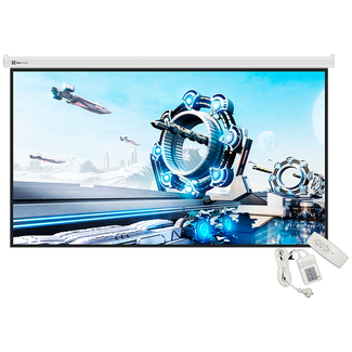 KlipX KlipX 120in Electric Projector Screen w/remote KPS-513