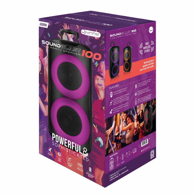 UNNO Speaker SoundBlast 100 2 x 8" + Tweeter - SP9436BK