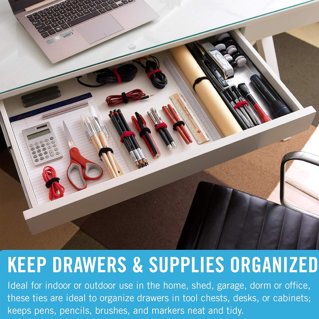 VELCRO Brand 150pk Cable Ties Value Pack 8in