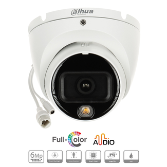 DAHUA Dahua 6MP Entry Smart Full Colour 100ft Network Camera Audio