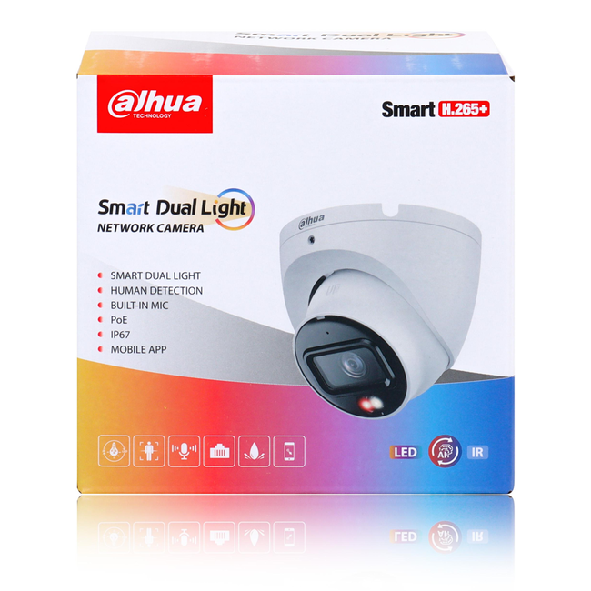 Dahua 6MP Entry Smart Full Colour 100ft Network Camera Audio