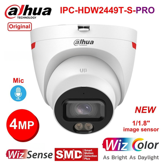 DAHUA Dahua 4MP Full Colour Network Dome Camera with Audio DH-IPC-HDW2449T-S-PRO 3.6mm