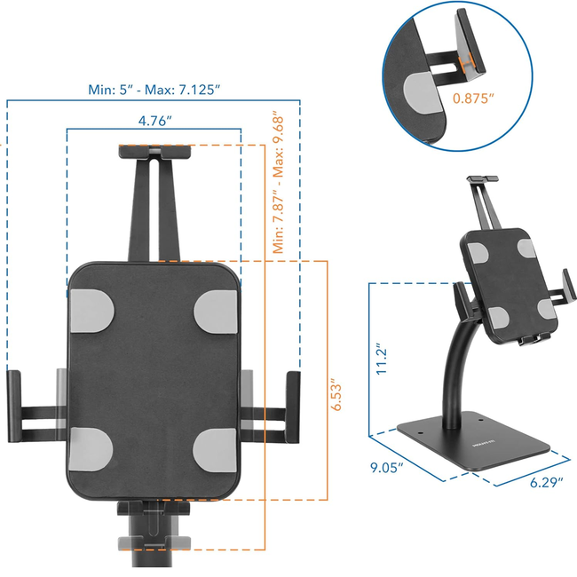 Anti-Theft Tablet Countertop Stand Universal Fit 7.9" to 11"