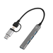 UNNO UNNO USB 3.0 Hub 4 Ports Type C & A HB1014SV