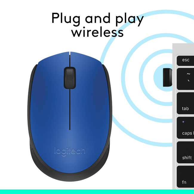 Logitech M170 Wireless Mouse Blue 910-004800