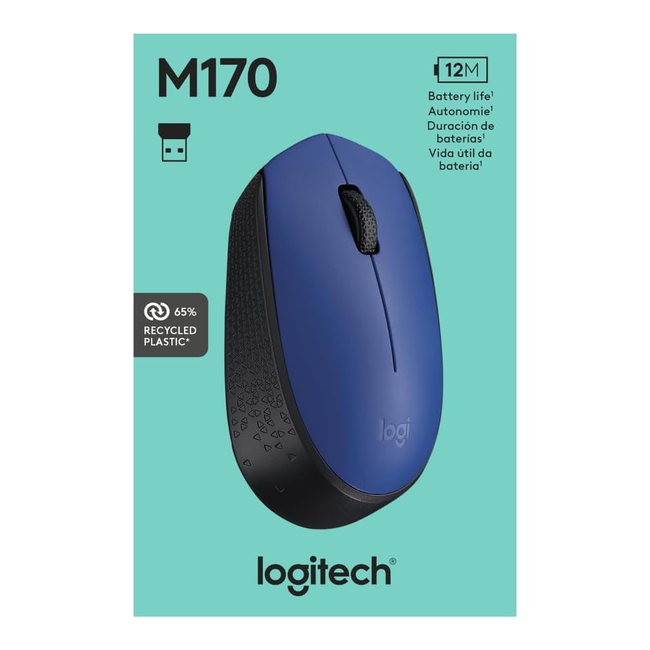 Logitech M170 Wireless Mouse Blue 910-004800