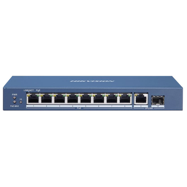 Hikvision Switch POE Gigabit 8 ports with SFP Metal