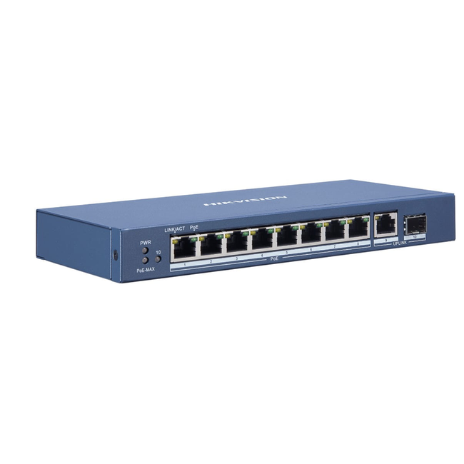 Hikvision Switch POE Gigabit 8 ports with SFP Metal
