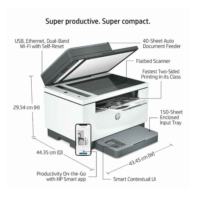 HP LaserJet MFP M236SDW Mono WLS Multifunction P/S/C