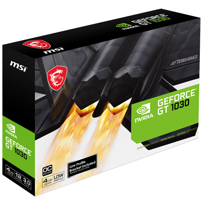 MSI GeForce GT 1030 4GD4 Low-Profile OC Graphics Card