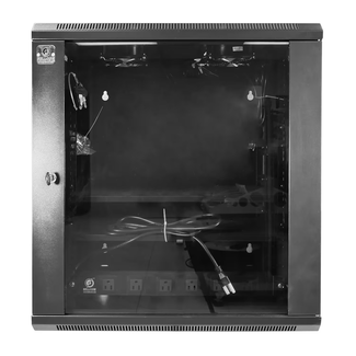 Bell 12U Wall Mounted Network Cabinet 2 Shelves 2 Fans