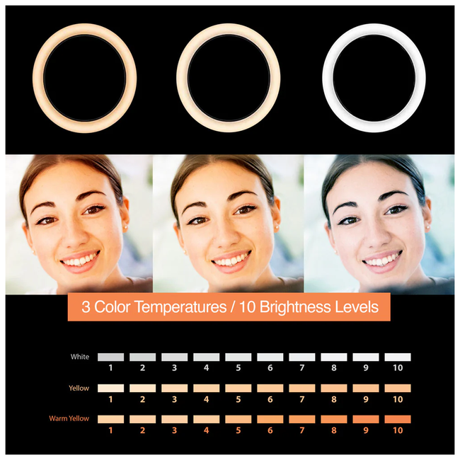 Argom 8" LED Ring Light USB Powered ARG-LP-9315BK