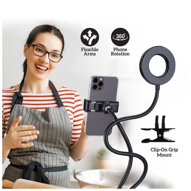 Argom 3.5" LED Ring Light USB Powered ARG-LP-9300BK