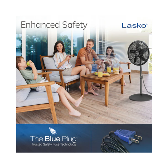 Lasko 18″ Large Room Pedestal Fan