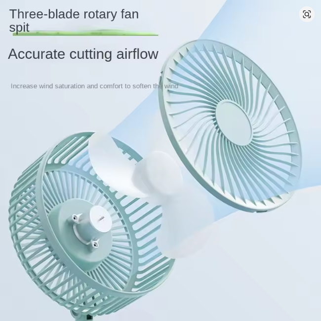 Telescopic Cooling Fan USB-C Charging Portable