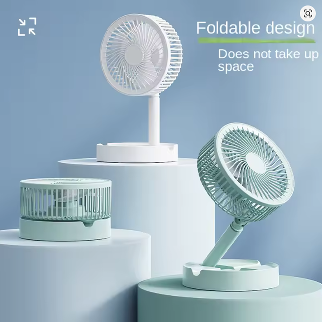 Telescopic Cooling Fan USB-C Charging Portable