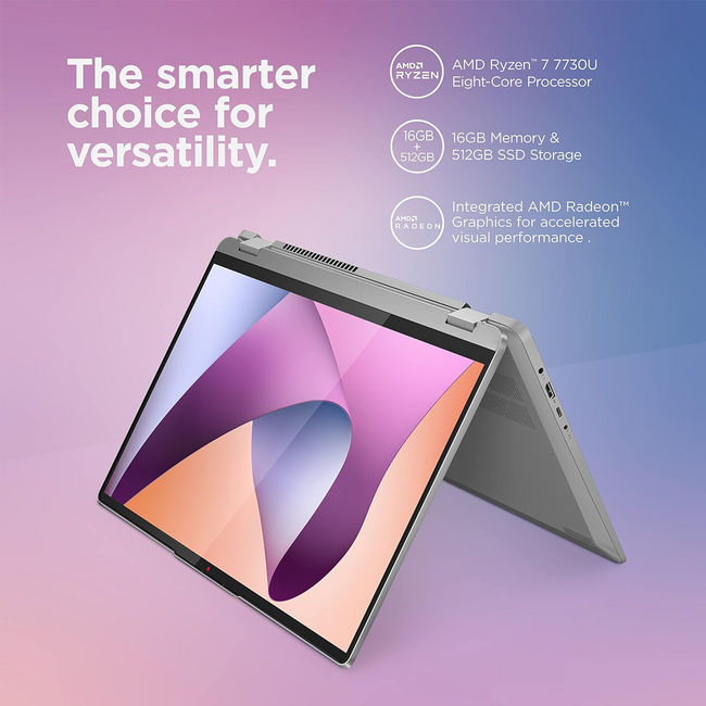 Lenovo Flex 5 Ryzen 7 7730U 16GB, 512GBSSD, 16" Touchscreen New