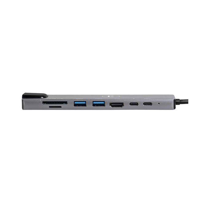 UNNO Hub Type C 8 in 1 HDMI + USB-A 3.0 x 2 + USB-C x 1 + MSD & SD + LAN + PD - HB1109GY