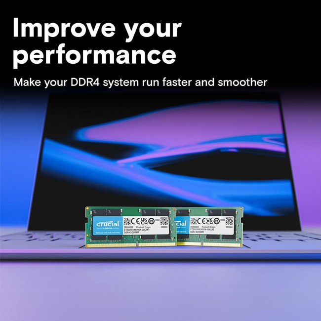 Crucial 8GB 3200MHz DDR4 SODIMM Laptop RAM