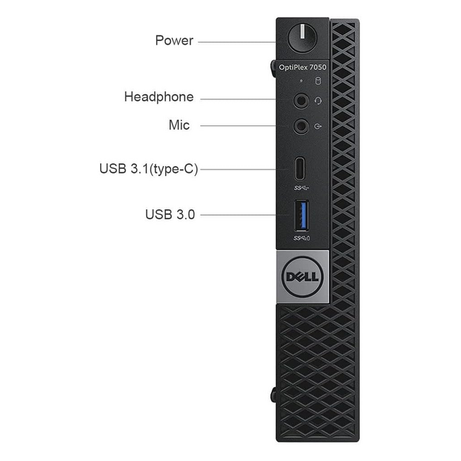 Dell OptiPlex 7050 MICRO Core™ i7-6700T 512GB SSD 16GB WIN10 Pro F.R. 726449663100-R