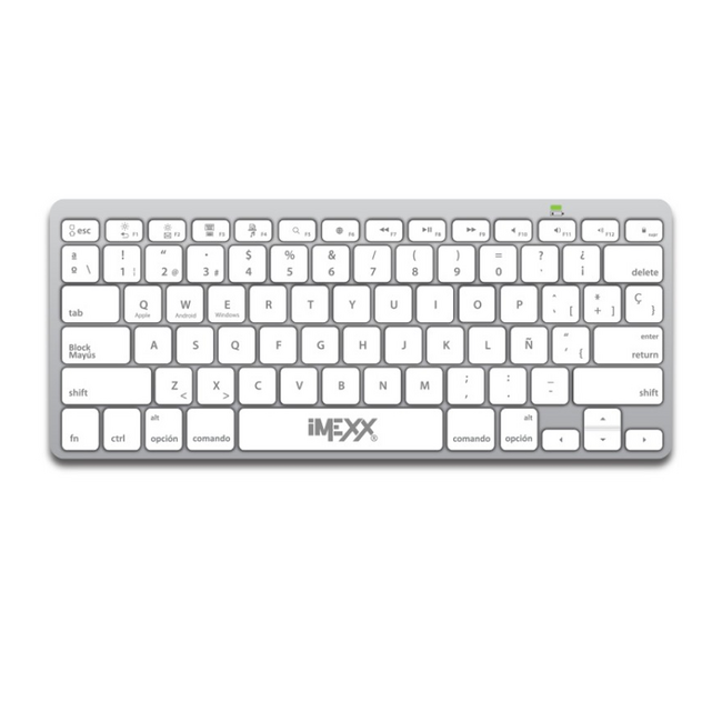 IMEXX Keyboard BT White & Silver Win/Android/IOS IME-24854EN