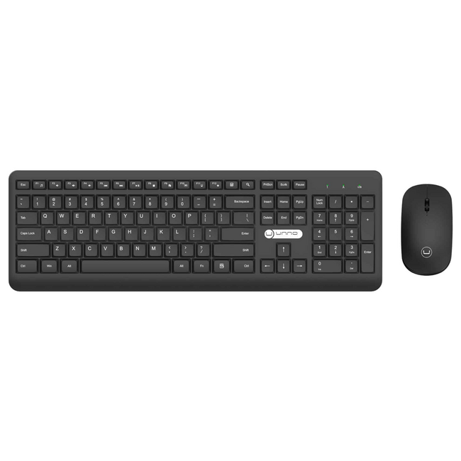 UNNO Keyboard & Mouse Combo Klass Wireless English - KB6747BK
