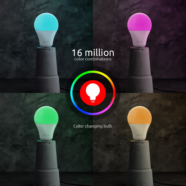 Nexxt Home Smart LED Buld RGB 2Pk NHB-C1102PKBP