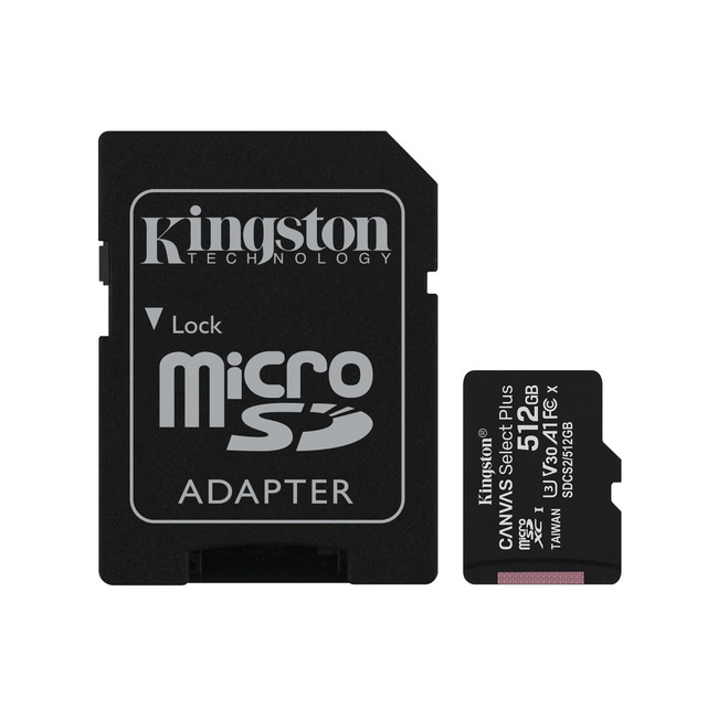 Kingston 512GB Micro SDXC Canvas SDCS2/512GB