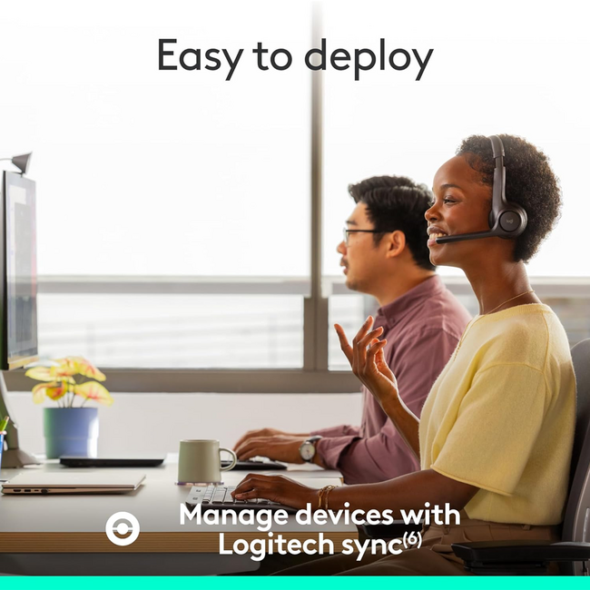 Logitech Zone 305 Wireless Noise Cancelling Headset w/Mic Black