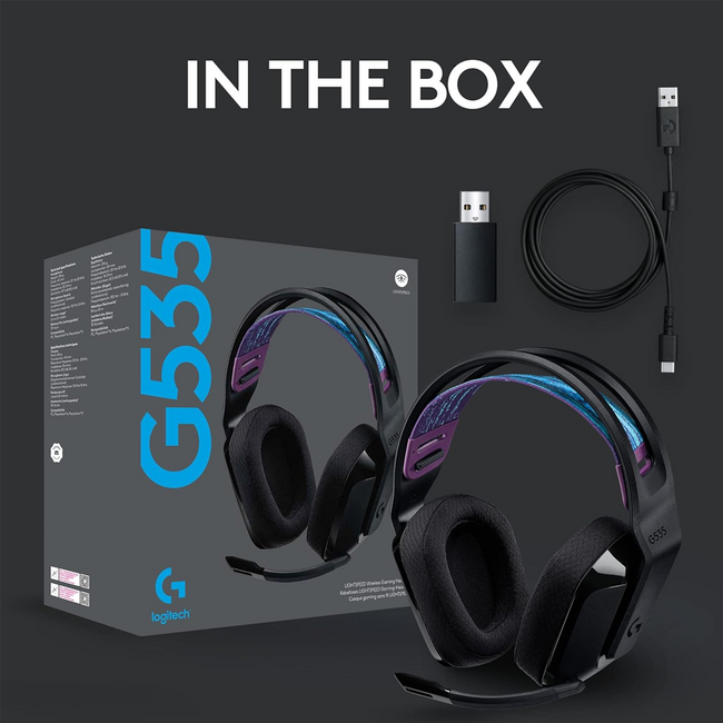 Logitech G535 Gaming Lightspeed Wireless Headset for PS5/PS4/PC 939-002218