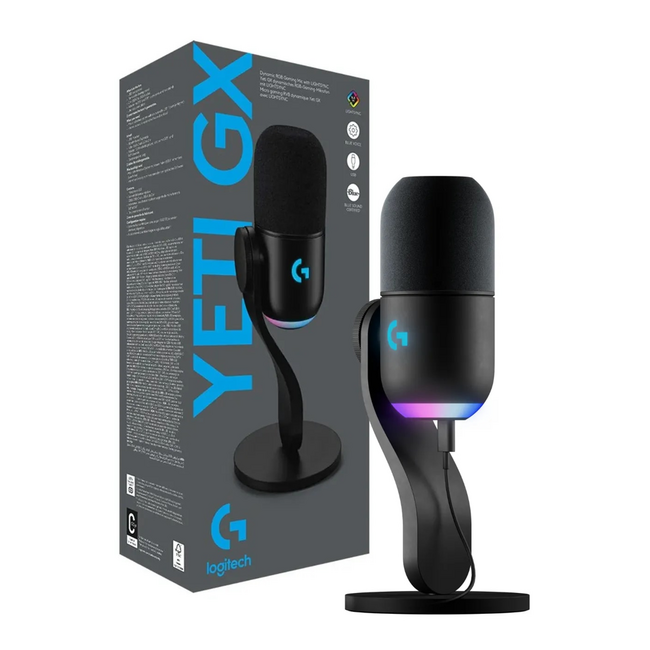 Logitech Gaming Yeti GX RGB with LIGHTSYNC USB Microphone 988-000568