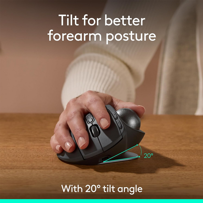 Logitech Advanced Wireless Trackball Mouse MX Ergo S