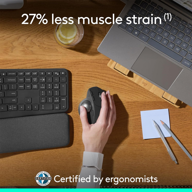 Logitech Advanced Wireless Trackball Mouse MX Ergo S