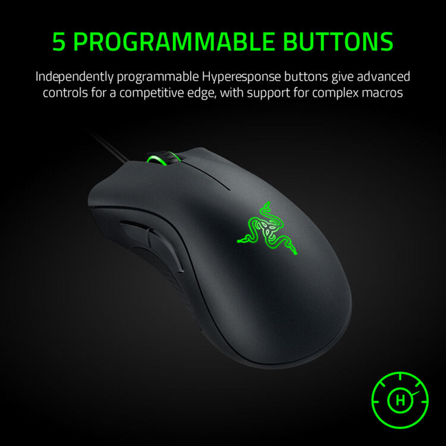 Razer Mouse DeathAdder Ergonomic Black