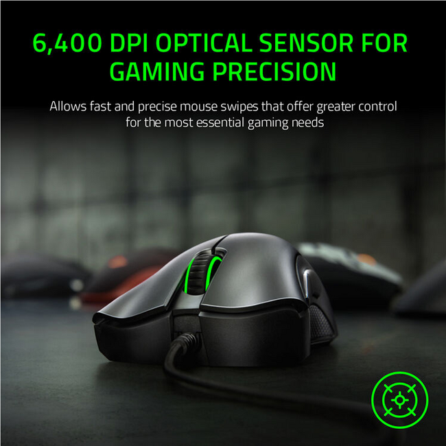 Razer Mouse DeathAdder Ergonomic Black