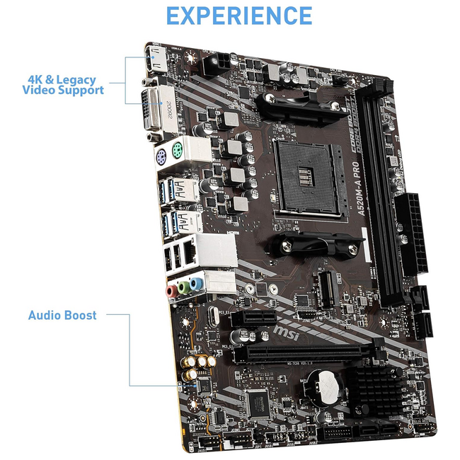 MSI Motherboard A520M-A PRO AM4 DDR 4