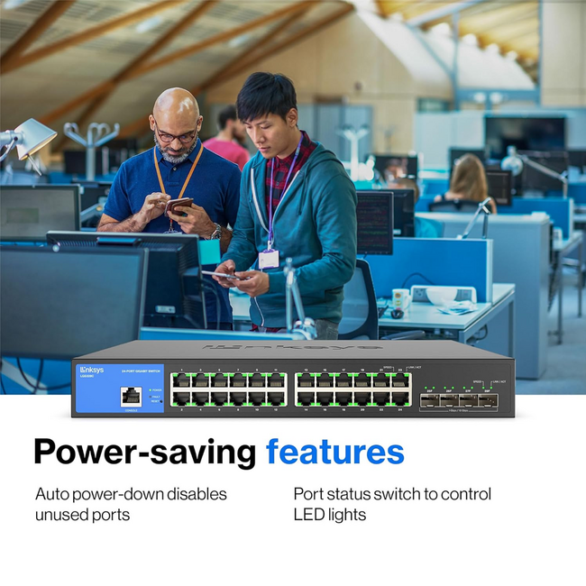Linksys 24 Port Managed Gigabit Switch W/SFP 10G LGS328C