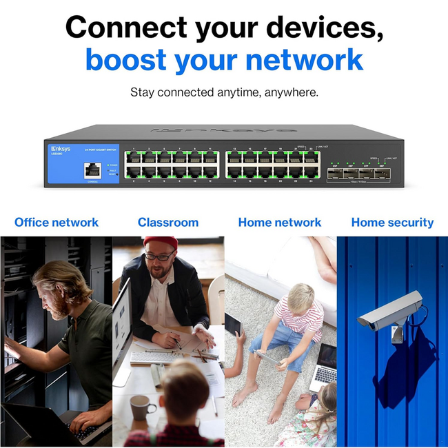 Linksys 24 Port Managed Gigabit Switch W/SFP 10G LGS328C