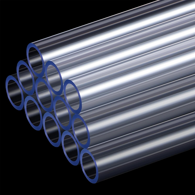 Frienda 12 Pcs Clear PETG Rigid Tube 0.39 inch/ 10 mm ID, 0.55 inch/ 14 mm